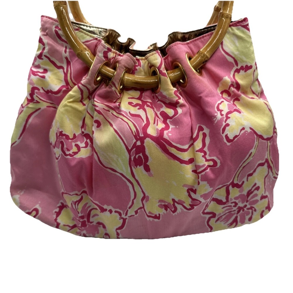 Lilly Pulitzer Dress to Impress Clutch Hotty Pink Day Lilly Bamboo  MSRP $98 - Picture 2 of 10